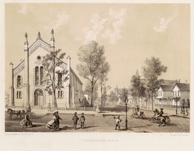 First Congregational Church, Chicago, c.1867 by Kurz and Allison